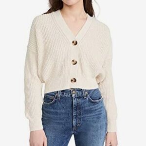 Madewell greywood cropped cardigan size XL